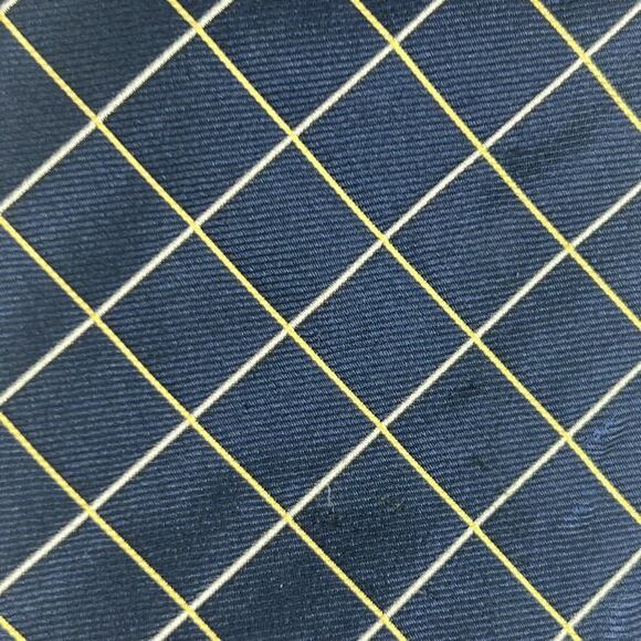 Polo by Ralph Lauren Blue Plaid Design 100% Silk Men's Necktie Hand Made Repp - Picture 3 of 16